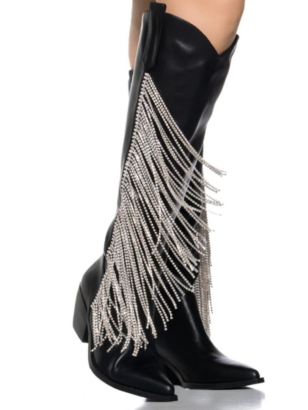 Joydistrict Rhinestone Fringe Pointed Toe Boot - Picture 4 of 5
